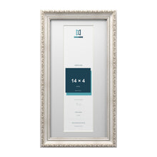 Louis Range Silver Picture, Photo & Poster Frame with White Mount - 16x8" Frame for 14x4" Photo, Silver