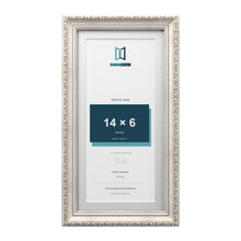 Louis Range Silver Picture, Photo & Poster Frame with White Mount - 16x8" Frame for 14x6" Photo, Silver
