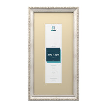 Louis Range Silver Picture, Photo & Poster Frame with Ivory Mount - 50x25cm Frame for 35x10cm Photo, Silver