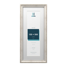 Louis Range Silver Picture, Photo & Poster Frame with White Mount - 60x25cm Frame for 50x15cm Photo, Silver