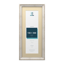Louis Range Silver Picture, Photo & Poster Frame with Ivory Mount - 60x25cm Frame for 50x15cm Photo, Silver