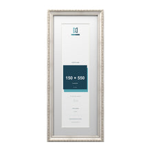 Louis Range Silver Picture, Photo & Poster Frame with White Mount - 65x25cm Frame for 55x15cm Photo, Silver