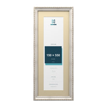 Louis Range Silver Picture, Photo & Poster Frame with Ivory Mount - 65x25cm Frame for 55x15cm Photo, Silver