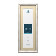 Louis Range Silver Picture, Photo & Poster Frame with Ivory Mount - 70x25cm Frame for 60x15cm Photo, Silver