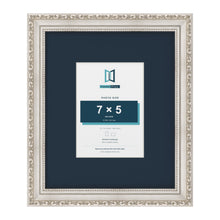 Louis Range Silver Picture, Photo & Poster Frame with Pacific Blue Mount - 12x10" Frame for 7x5" Photo, Silver