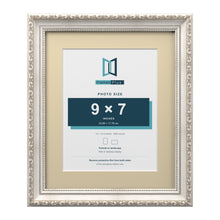 Louis Range Silver Picture, Photo & Poster Frame with Ivory Mount - 12x10" Frame for 9x7" Photo, Silver
