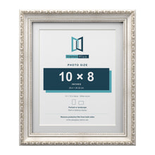 Louis Range Silver Picture, Photo & Poster Frame with White Mount - 12x10" Frame for 10x8" Photo, Silver