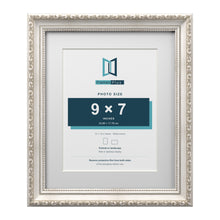 Louis Range Silver Picture, Photo & Poster Frame with White Mount - 12x10" Frame for 9x7" Photo, Silver