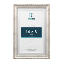 Louis Range Silver Picture, Photo & Poster Frame with White Mount - 16x10" Frame for 14x8" Photo, Silver