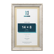 Louis Range Silver Picture, Photo & Poster Frame with Ivory Mount - 16x10" Frame for 14x8" Photo, Silver
