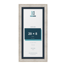 Louis Range Silver Picture, Photo & Poster Frame with Pacific Blue Mount - 22x10" Frame for 20x8" Photo, Silver