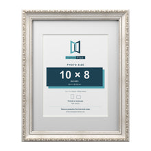 Louis Range Silver Picture, Photo & Poster Frame with White Mount - 14x11" Frame for 10x8" Photo, Silver