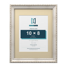 Louis Range Silver Picture, Photo & Poster Frame with Ivory Mount - 14x11" Frame for 10x8" Photo, Silver