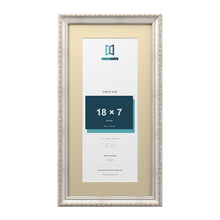 Louis Range Silver Picture, Photo & Poster Frame with Ivory Mount - 22x11" Frame for 18x7" Photo, Silver