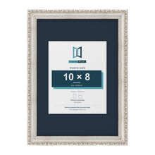 Louis Range Silver Picture, Photo & Poster Frame with Pacific Blue Mount - A3 Frame for 10x8" Photo, Silver