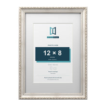 Louis Range Silver Picture, Photo & Poster Frame with White Mount - A3 Frame for 12x8" Photo, Silver