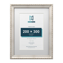 Louis Range Silver Picture, Photo & Poster Frame with White Mount - 40x30cm Frame for 30x20cm Photo, Silver