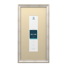 Louis Range Silver Picture, Photo & Poster Frame with Ivory Mount - 60x30cm Frame for 40x10cm Photo, Silver