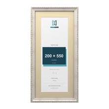 Louis Range Silver Picture, Photo & Poster Frame with Ivory Mount - 65x30cm Frame for 55x20cm Photo, Silver