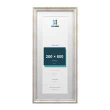 Louis Range Silver Picture, Photo & Poster Frame with White Mount - 70x30cm Frame for 60x20cm Photo, Silver