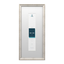 Louis Range Silver Picture, Photo & Poster Frame with White Mount - 70x30cm Frame for 50x10cm Photo, Silver