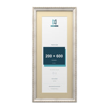 Louis Range Silver Picture, Photo & Poster Frame with Ivory Mount - 70x30cm Frame for 60x20cm Photo, Silver