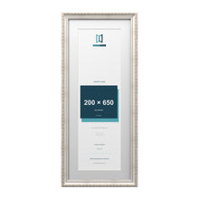 Louis Range Silver Picture, Photo & Poster Frame with White Mount - 75x30cm Frame for 65x20cm Photo, Silver