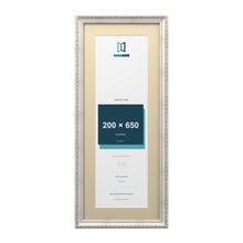 Louis Range Silver Picture, Photo & Poster Frame with Ivory Mount - 75x30cm Frame for 65x20cm Photo, Silver