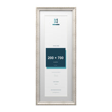 Louis Range Silver Picture, Photo & Poster Frame with White Mount - 80x30cm Frame for 70x20cm Photo, Silver