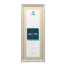 Louis Range Silver Picture, Photo & Poster Frame with Ivory Mount - 80x30cm Frame for 70x20cm Photo, Silver