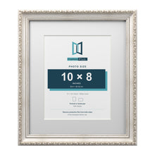 Louis Range Silver Picture, Photo & Poster Frame with White Mount - 14x12" Frame for 10x8" Photo, Silver