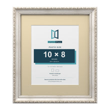 Louis Range Silver Picture, Photo & Poster Frame with Ivory Mount - 14x12" Frame for 10x8" Photo, Silver