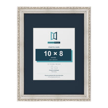 Louis Range Silver Picture, Photo & Poster Frame with Pacific Blue Mount - 16x12" Frame for 10x8" Photo, Silver