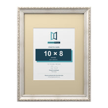 Louis Range Silver Picture, Photo & Poster Frame with Ivory Mount - 16x12" Frame for 10x8" Photo, Silver
