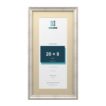 Louis Range Silver Picture, Photo & Poster Frame with Ivory Mount - 24x12" Frame for 20x8" Photo, Silver