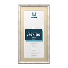 Louis Range Silver Picture, Photo & Poster Frame with Ivory Mount - 70x35cm Frame for 60x25cm Photo, Silver