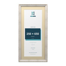 Louis Range Silver Picture, Photo & Poster Frame with Ivory Mount - 75x35cm Frame for 65x25cm Photo, Silver