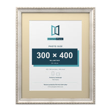 Louis Range Silver Picture, Photo & Poster Frame with Ivory Mount - 50x40cm Frame for 40x30cm Photo, Silver