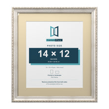 Louis Range Silver Picture, Photo & Poster Frame with Ivory Mount - 18x16" Frame for 14x12" Photo, Silver