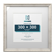 Louis Range Silver Picture, Photo & Poster Frame with White Mount - 45x45cm Frame for 30x30cm Photo, Silver