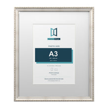Louis Range Silver Picture, Photo & Poster Frame with White Mount - 24x20" Frame for A3 Photo, Silver