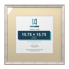 Louis Range Silver Picture, Photo & Poster Frame with Ivory Mount - 60x60cm Frame for 40x40cm Photo, Silver