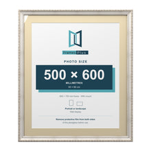 Louis Range Silver Picture, Photo & Poster Frame with Ivory Mount - 70x60cm Frame for 60x50cm Photo, Silver