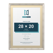 Louis Range Silver Picture, Photo & Poster Frame with Ivory Mount - 32x24" Frame for 28x20" Photo, Silver