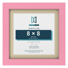 Baby Pink 10 x 10 inch picture frame with an ivory mount for an 8 x 8 inch photo