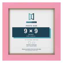 Baby Pink 10 x 10 inch picture frame with an ivory mount for a 9 x 9 inch photo