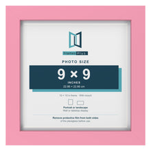 Baby Pink 10 x 10 inch picture frame with a white mount for a 9 x 9 inch photo