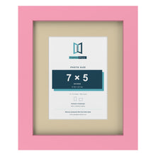 Baby Pink 10 x 8 inch picture frame with an ivory mount for a 7 x 5 inch photo