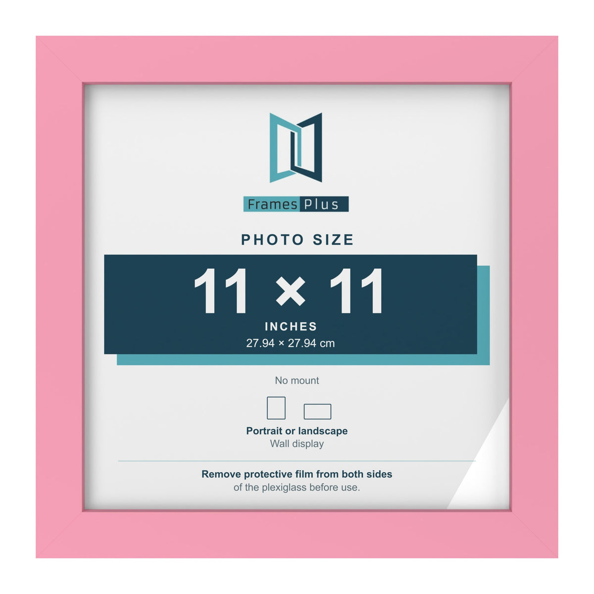 Baby Pink picture frame for a 11 x 11 inch photo