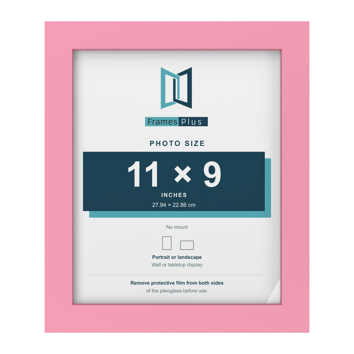 Baby Pink picture frame for a 11 x 9 inch photo